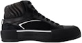 Order Alexander McQueen Deck Plimsoll Tinggi 'Black White' 777238-W4SS1-1070