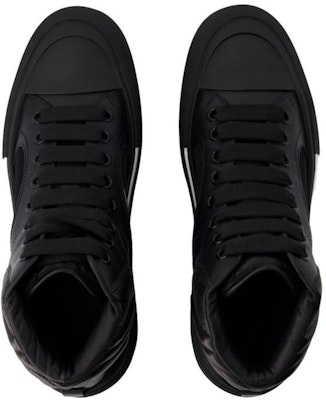 Alexander McQueen Deck Plimsoll High 'Black White' 777238-W4SS1-1070 Shop Alexander McQueen Deck Plimsoll High 'Black White' 777238-W4SS1-1070