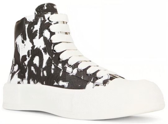 Alexander McQueen Deck Plimsoll Tinggi 'Graffiti' 705200-W4TG7-9061 Order Alexander McQueen Deck Plimsoll Tinggi 'Graffiti' 705200-W4TG7-9061
