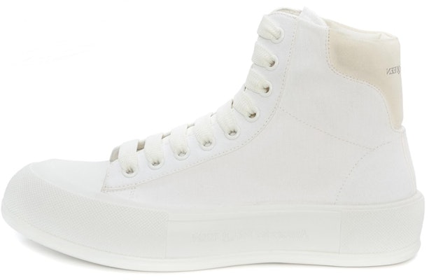 Alexander McQueen Deck Plimsoll High 'White' 667816-W4MV7-9000 Buy Alexander McQueen Deck Plimsoll High 'White' 667816-W4MV7-9000