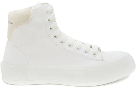 McQ Alexander McQueen Deck Plimsoll 高筒 時尚板鞋 男款 白色 Order McQ Alexander McQueen Deck Plimsoll 高筒 時尚板鞋 男款 白色
