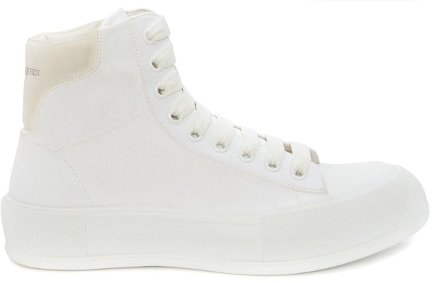 Alexander McQueen Deck Plimsoll High 'White' 667816-W4MV7-9000 Order Alexander McQueen Deck Plimsoll High 'White' 667816-W4MV7-9000