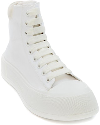 Alexander McQueen Deck Plimsoll High 'White' 667816-W4MV7-9000 Lookbook Alexander McQueen Deck Plimsoll High 'White' 667816-W4MV7-9000