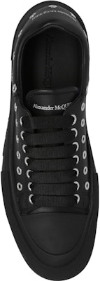 亞歷山大·麥昆 Alexander McQueen Deck 皮革 低幫綁帶 時尚板鞋 黑色 Purchase 亞歷山大·麥昆 Alexander McQueen Deck 皮革 低幫綁帶 時尚板鞋 黑色