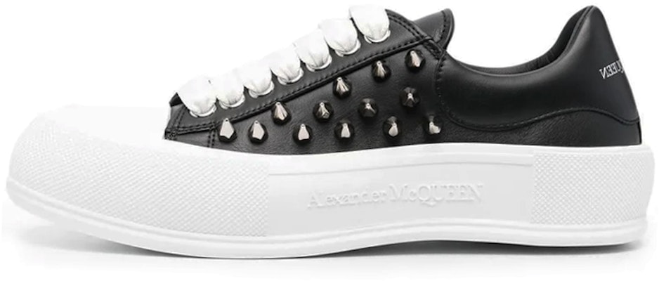 Alexander McQueen Deck Plimsoll Low 'Black Studded' 705810-WHT9K-1081 Buy Alexander McQueen Deck Plimsoll Low 'Black Studded' 705810-WHT9K-1081
