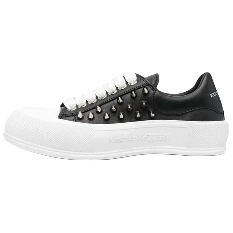 Alexander McQueen Deck Plimsoll Low 'Black Studded' 705810-WHT9K-1081