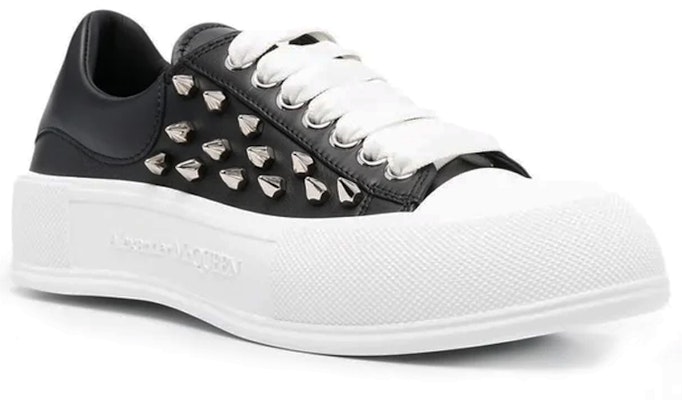 Alexander McQueen Deck Plimsoll Low 'Black Studded' 705810-WHT9K-1081 Order Alexander McQueen Deck Plimsoll Low 'Black Studded' 705810-WHT9K-1081