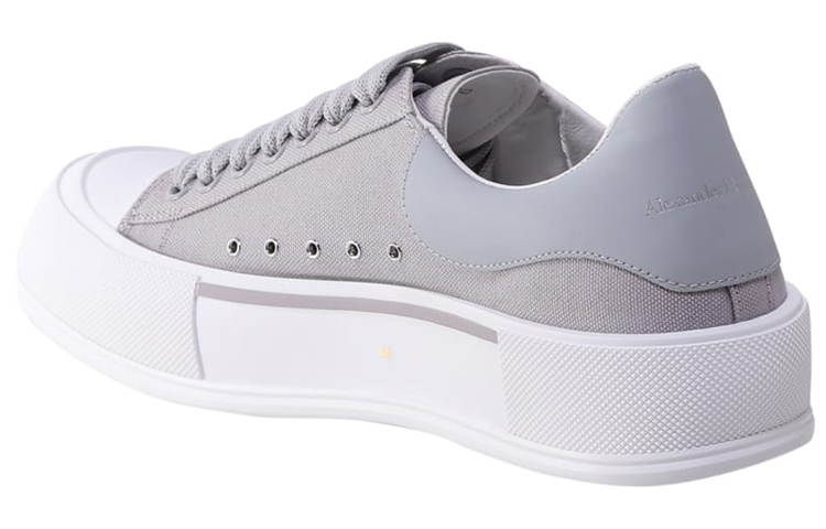 Shop Alexander McQueen Deck Plimsoll Low 'Lilac Grey' 654594W4MVH1497