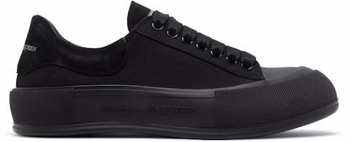 Alexander McQueen Deck Plimsoll Low 'Triple Black' 654594W4MV71000 Alexander McQueen Deck Plimsoll Low 'Triple Black' 654594W4MV71000