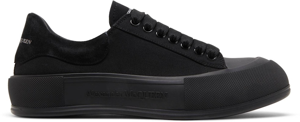 Alexander McQueen Deck Plimsoll Low 'Triple Black' 654594W4MV71000 Buy Alexander McQueen Deck Plimsoll Low 'Triple Black' 654594W4MV71000