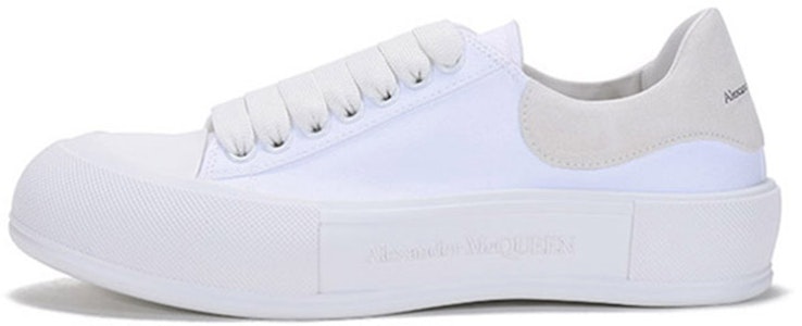 Alexander McQueen 亞歷山大麥昆 Deck 系繩休閒 時尚板鞋 男款 白色 Buy Alexander McQueen 亞歷山大麥昆 Deck 系繩休閒 時尚板鞋 男款 白色