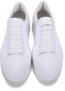 Alexander McQueen 亞歷山大麥昆 Deck 系繩休閒 時尚板鞋 男款 白色 Shop Alexander McQueen 亞歷山大麥昆 Deck 系繩休閒 時尚板鞋 男款 白色