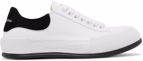 Alexander McQueen Deck Plimsoll Low 'White Black' 654594-W4MV7-9061 Alexander McQueen Deck Plimsoll Low 'White Black' 654594-W4MV7-9061