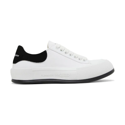 Alexander McQueen Deck Plimsoll Low 'White Black'