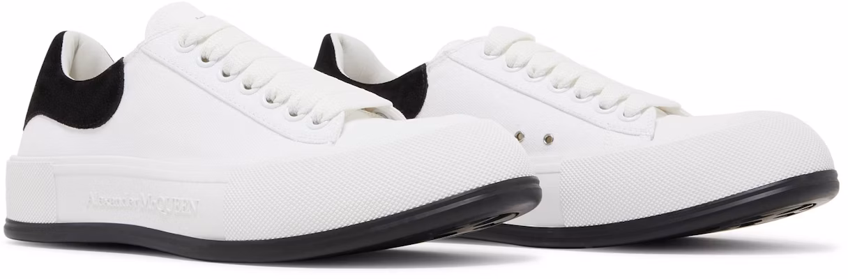 Alexander McQueen Deck Plimsoll Low 'Putih Hitam' 654594-W4MV7-9061 Cheap Alexander McQueen Deck Plimsoll Low 'Putih Hitam' 654594-W4MV7-9061