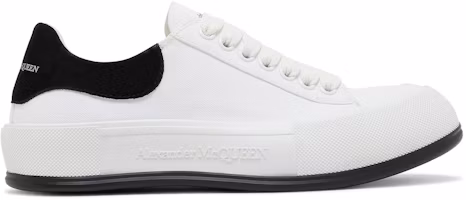 Alexander McQueen Deck Plimsoll Low 'White Black' 654594-W4MV7-9061 Alexander McQueen Deck Plimsoll Low 'White Black' 654594-W4MV7-9061