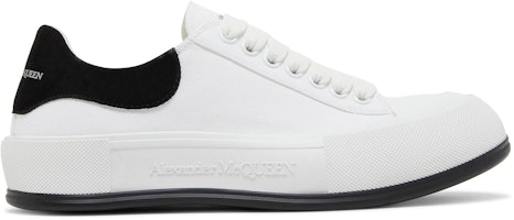 Alexander McQueen Deck Plimsoll Low 'White Black' 654594W4MV79061 Alexander McQueen Deck Plimsoll Low 'White Black' 654594W4MV79061