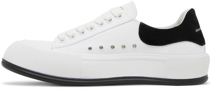 Alexander McQueen亞歷山大麥昆 Deck 帆布 耐磨防滑 低筒運動 時尚板鞋 男款 白黑 Lookbook Alexander McQueen亞歷山大麥昆 Deck 帆布 耐磨防滑 低筒運動 時尚板鞋 男款 白黑