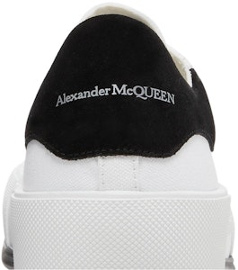 Alexander McQueen亞歷山大麥昆 Deck 帆布 耐磨防滑 低筒運動 時尚板鞋 男款 白黑 Sizing Alexander McQueen亞歷山大麥昆 Deck 帆布 耐磨防滑 低筒運動 時尚板鞋 男款 白黑