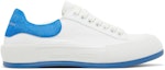 Buy Alexander McQueen Deck Plimsoll Rendah 'Putih Biru' 654594-W4MV7-9255