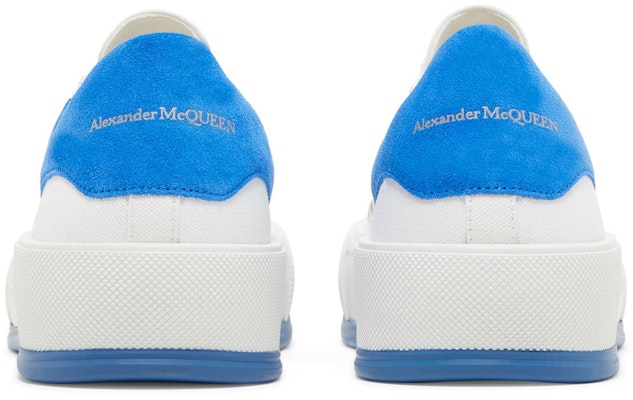 Alexander McQueen Deck Plimsoll Rendah 'Putih Biru' 654594-W4MV7-9255 Details for Alexander McQueen Deck Plimsoll Rendah 'Putih Biru' 654594-W4MV7-9255