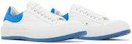 Cheap Alexander McQueen Deck Plimsoll Rendah 'Putih Biru' 654594-W4MV7-9255