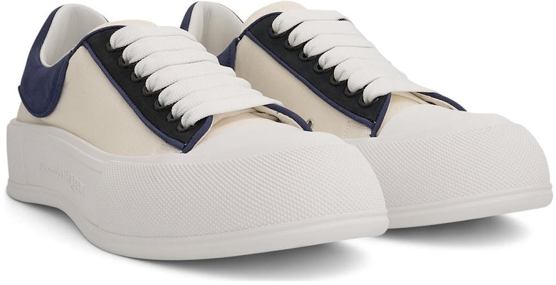 Alexander McQueen Deck Plimsoll Sneakers 'Beige Black' 735792W4TGY7797 Lookbook Alexander McQueen Deck Plimsoll Sneakers 'Beige Black' 735792W4TGY7797