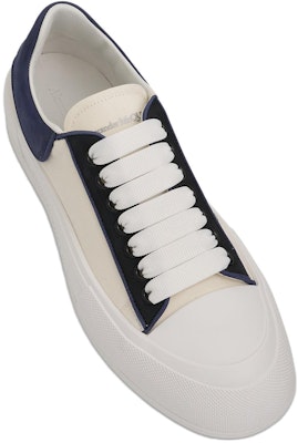 Alexander McQueen Deck Plimsoll Sneakers 'Beige Black' 735792W4TGY7797 Purchase Alexander McQueen Deck Plimsoll Sneakers 'Beige Black' 735792W4TGY7797