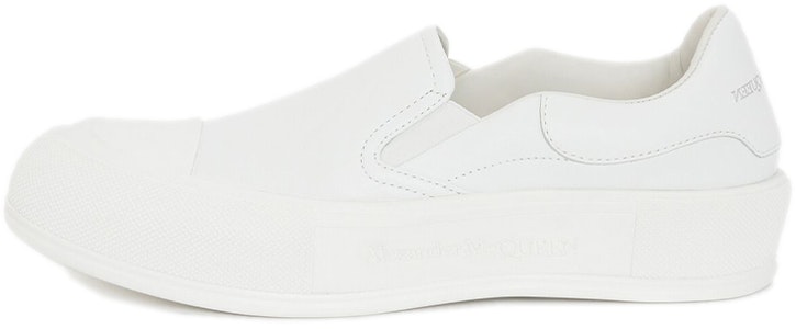 Alexander McQueen Deck Skate 'Triple White' Sepatu Putih Polos 654595-WHZT8-9065 Buy Alexander McQueen Deck Skate 'Triple White' Sepatu Putih Polos 654595-WHZT8-9065