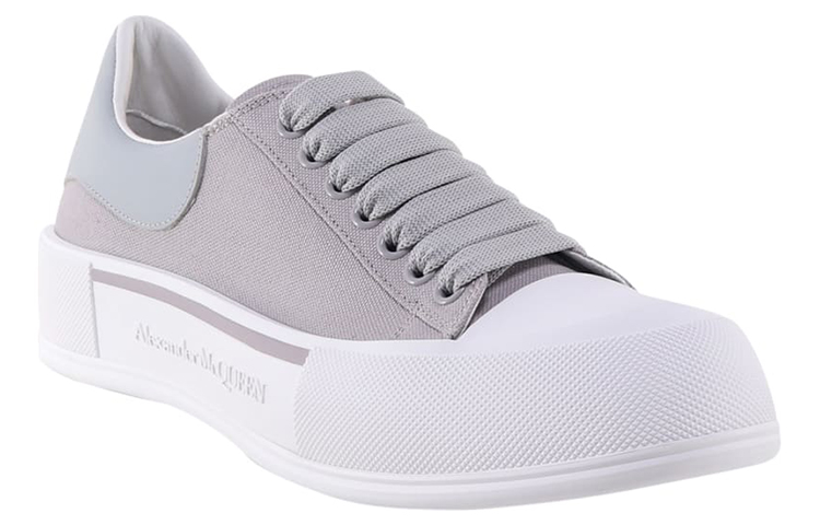 Order Alexander McQueen Deck Skate Plimsoll Lace Up 'Abu Abu Ungu Muda' 654594W4MVH1497