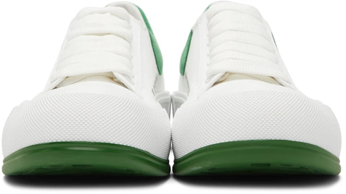 亞歷山大·麥昆 Alexander McQueen Deck 復古風 百搭休閒 時尚板鞋 男款 白綠 Shop 亞歷山大·麥昆 Alexander McQueen Deck 復古風 百搭休閒 時尚板鞋 男款 白綠