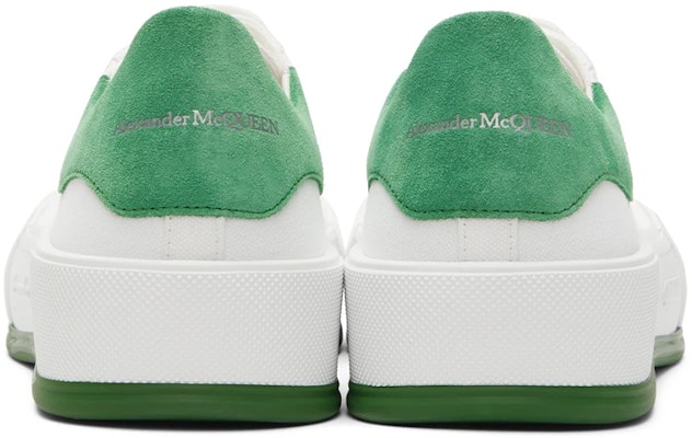 亞歷山大·麥昆 Alexander McQueen Deck 復古風 百搭休閒 時尚板鞋 男款 白綠 Purchase 亞歷山大·麥昆 Alexander McQueen Deck 復古風 百搭休閒 時尚板鞋 男款 白綠