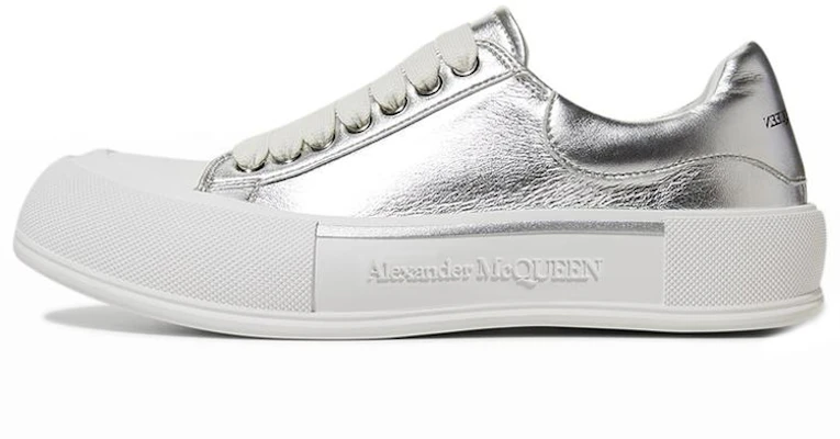 Alexander McQueen Baskets Deck ''Canvas Argent Métallique'' 688549W4ST18100 Buy Alexander McQueen Baskets Deck ''Canvas Argent Métallique'' 688549W4ST18100