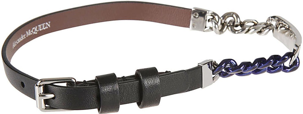 Alexander McQueen Double Wrap Leather Bracelet Black for Men 6636881AABO1000 Order Alexander McQueen Double Wrap Leather Bracelet Black for Men 6636881AABO1000