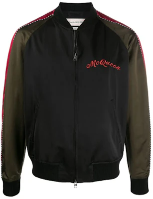 Chaqueta Bomber Negra Alexander McQueen Bordada con Dragón 608719-QOR94-1000 Order Chaqueta Bomber Negra Alexander McQueen Bordada con Dragón 608719-QOR94-1000