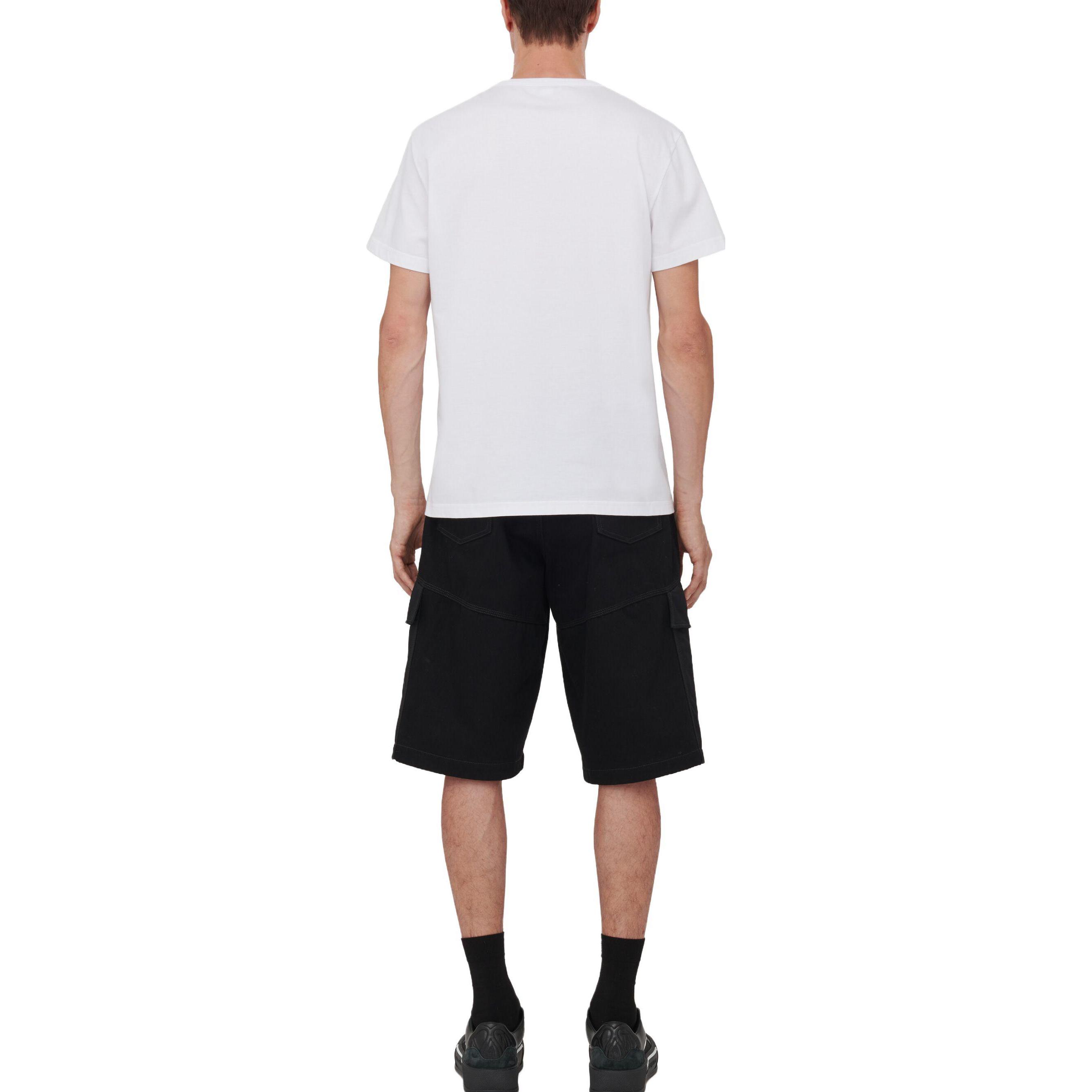 Shop Alexander McQueen Dragonfly White/Black Animal Print  T-Shirt 776328-QTAAI-0909