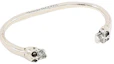 Buy Alexander McQueen Dual Skull Open Design Small Brass Silver Bracelet for Men. 554482-J160I-0446