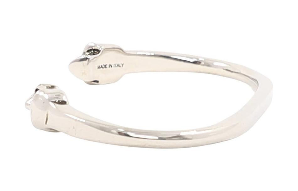 Alexander McQueen Dual Skull Open Design Small Brass Silver Bracelet for Men. 554482-J160I-0446 圖 3