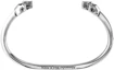 Details for Alexander McQueen Dual Skull Open Design Small Brass Silver Bracelet for Men. 554482-J160I-0446