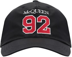 Alexander McQueen Embroidered Logo Black Baseball Cap for Men Casual Style 7272254404Q1074 Alexander McQueen Embroidered Logo Black Baseball Cap for Men Casual Style 7272254404Q1074