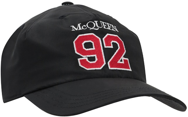 알렉산더 맥퀸 자수 로고 블랙 남성용 베이스볼 캡 캐주얼 스타일 7272254404Q1074 Lookbook 알렉산더 맥퀸 자수 로고 블랙 남성용 베이스볼 캡 캐주얼 스타일 7272254404Q1074