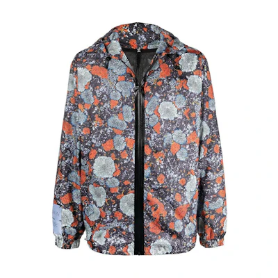 Alexander McQueen Floral Full-Print Zip-Up Hoodie Jacket 639002-RQT18-6766