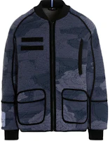 Alexander McQueen Floral Jacquard Knit Zip Bomber Jacket Navy Blue 664882-RRA11-5904 Alexander McQueen Floral Jacquard Knit Zip Bomber Jacket Navy Blue 664882-RRA11-5904
