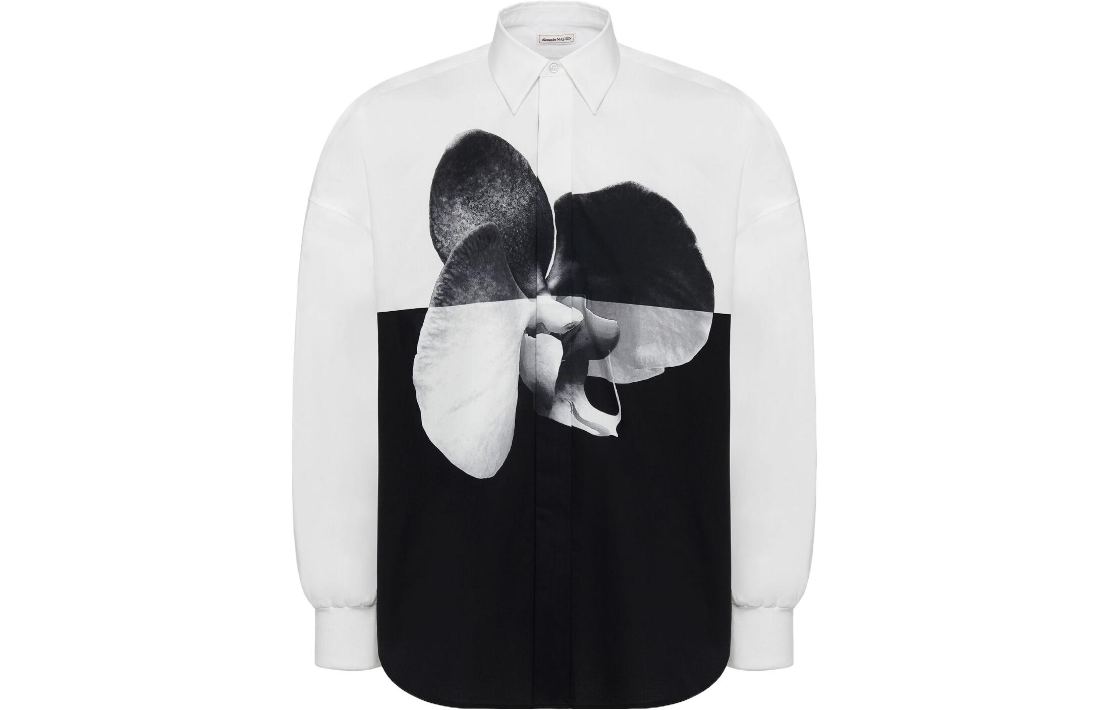 Order Alexander McQueen Floral Print Button-Up Shirt Multicolor 758905-QVO85-0900