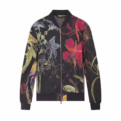 Alexander McQueen Floral Print Zip Lightweight Jacket Men’s Multicolor 615633-QPR52-1004