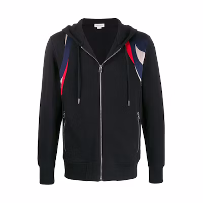 Alexander McQueen Front Zip Hoodie Black 595589-QOX43-1000