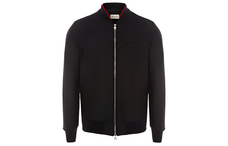 Alexander McQueen FW20 Crystal Embellished Wool Tailored Jacket Men Black 599313-QOU32-1000