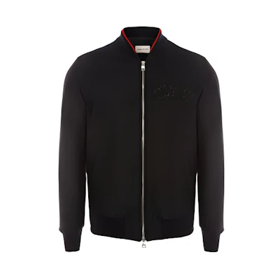 Alexander McQueen FW20 Crystal Embellished Wool Tailored Jacket Men Black 599313-QOU32-1000