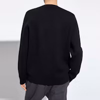 Details for Alexander McQueen FW21 黑色Logo羊毛圓領毛衣 689556-Q1XDV-1001