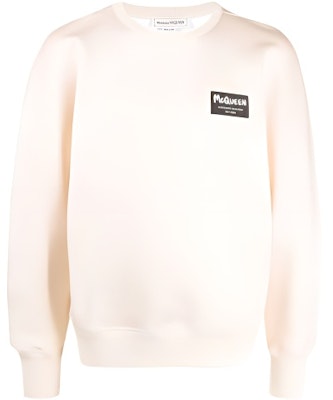 Alexander McQueen FW21 Beige Graphic Loose Fit Crewneck Sweatshirt Mens. 664680-QRX55-9545 Buy Alexander McQueen FW21 Beige Graphic Loose Fit Crewneck Sweatshirt Mens. 664680-QRX55-9545